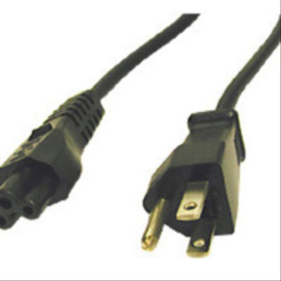 C2G 6ft 3-slot 18 AWG Laptop Power Cord (IEC320C5 -> NEMA 5-15P) Black 70.9" (1.8 m)1