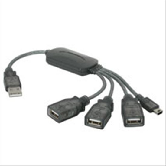C2G 4-Port USB 2.0 Hub Cable Gray1