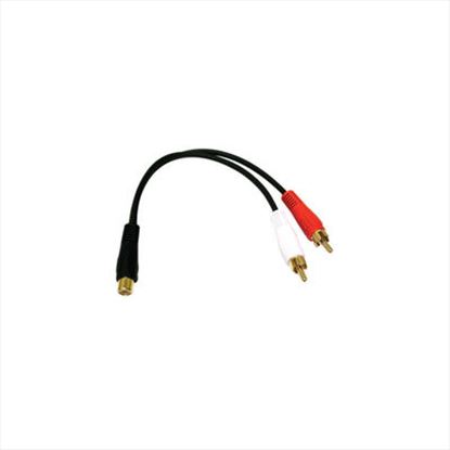 C2G Value Series RCA Jack to RCA Plug x 2 Y-Cable audio cable 5.98" (0.152 m) Black1
