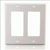 C2G Decorative Dual Gang Wall Plate - White2