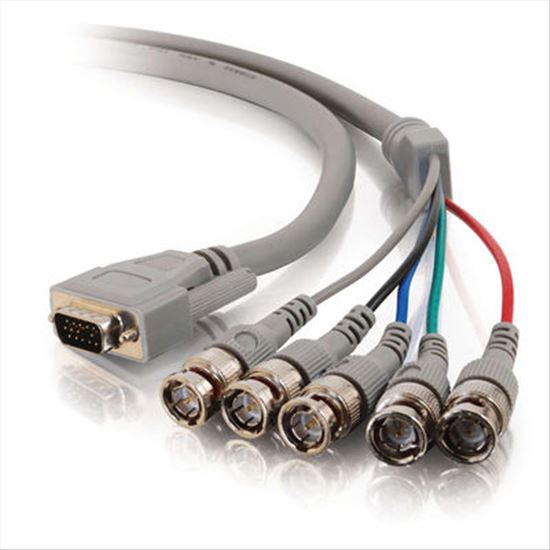 C2G 10ft Premium HD15M to 5-BNC Male Video Cable 119.7" (3.04 m) VGA (D-Sub) Gray1
