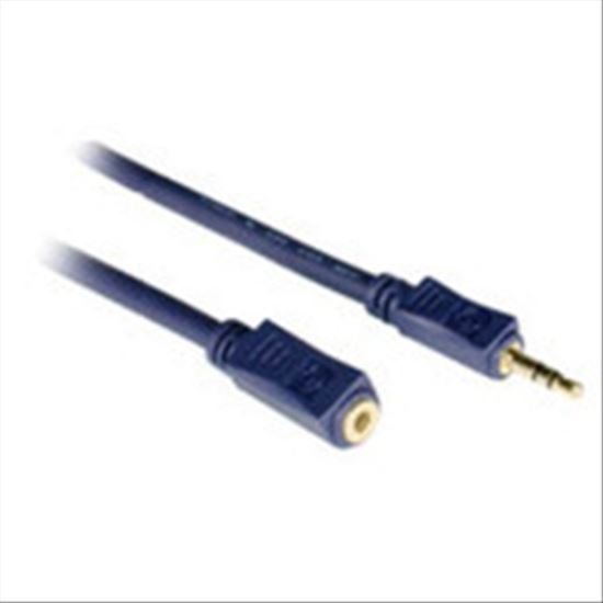 C2G 1.5ft Velocity™ 3.5mm Stereo Audio Extension Cable M/F audio cable 17.7" (0.45 m) Blue1