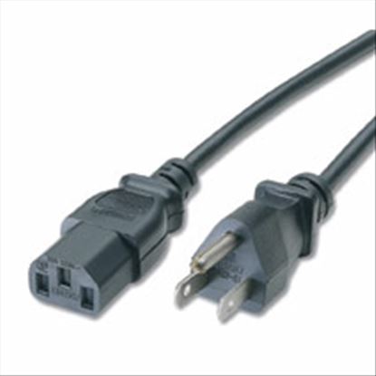 C2G Universal Power Cord, Black 3ft 35.8" (0.91 m) NEMA 5-15P1