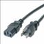 C2G Universal Power Cord, Black 3ft 35.8" (0.91 m) NEMA 5-15P1