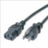 C2G Universal Power Cord, Black 15ft 179.9" (4.57 m)1