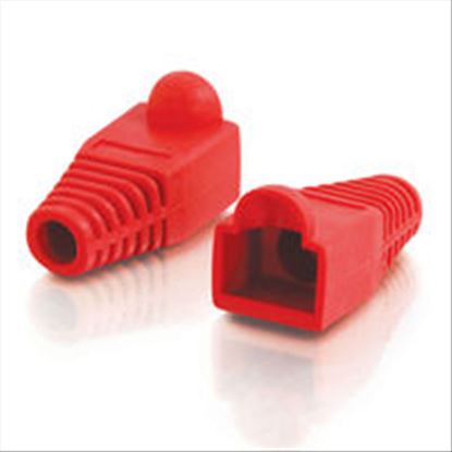C2G RJ45 Plug Cover cable clamp Red1
