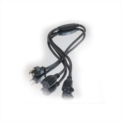 C2G 3ft 1-to-2 18 AWG Power Cord Splitter Black 35.8" (0.91 m)1