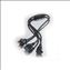 C2G 6ft 1-to-2 18 AWG Power Cord Splitter Black 71.7" (1.82 m)1