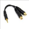 StarTech.com MUY1MFF audio cable 5.91" (0.15 m) 3.5mm 2 x 3.5mm Black1