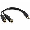 StarTech.com MUY1MFF audio cable 5.91" (0.15 m) 3.5mm 2 x 3.5mm Black4