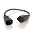 C2G 1ft 18 AWG Monitor Power Adapter Cable Black 11.8" (0.3 m) C14 coupler1