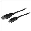 StarTech.com 10 ft USB A - MicroUSB B Cable USB cable 118.1" (3 m) Micro-USB B Black1