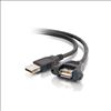 C2G 6in USB 2.0 A Male to A Female Panel Mount Cable USB cable 5.91" (0.15 m) USB A Black1