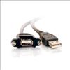 C2G 6in USB 2.0 A Male to A Female Panel Mount Cable USB cable 5.91" (0.15 m) USB A Black3