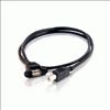 C2G 1.5ft USB 2.0 A Female to B Male Panel Mount Cable USB cable 17.7" (0.45 m) USB A USB B Black2