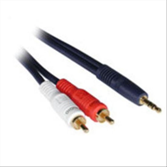 C2G 50ft Velocity™ 3.5mm Stereo M / Dual RCA M Y-Cable audio cable 600.4" (15.2 m) 2 x RCA Blue1