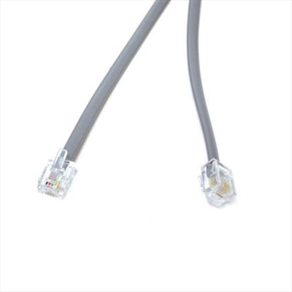 C2G 50ft RJ12 Modular Telephone Cable 590.6" (15 m) Silver1
