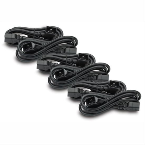 APC Power Cord Kit (6 ea), C19 / C20 (90 degree), 1.8m Black 70.9" (1.8 m)1