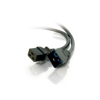 C2G 6ft 250V Power Cord Extension (IEC320C19 to IEC320C20) Black 71.7" (1.82 m) C20 coupler1