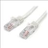 StarTech.com 15 ft White Snagless Category 5e (350 MHz) UTP Patch Cable networking cable 179.9" (4.57 m)1