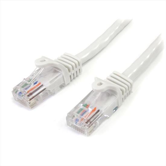 StarTech.com 15 ft White Snagless Category 5e (350 MHz) UTP Patch Cable networking cable 179.9" (4.57 m)1