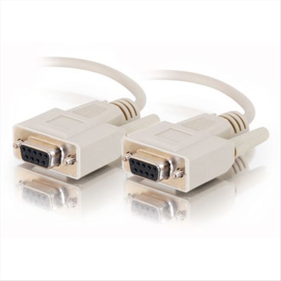 C2G 3ft DB9 F/F Cable - Beige DB9F White1