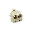 C2G RJ45 8-pin Modular T-Adapter wire connector RJ-45 Beige1