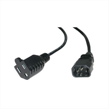 C2G 2ft 16 AWG Monitor Power Adapter Cable (NEMA 5-15R to IEC320C14) Black 23.6" (0.6 m) C14 coupler1