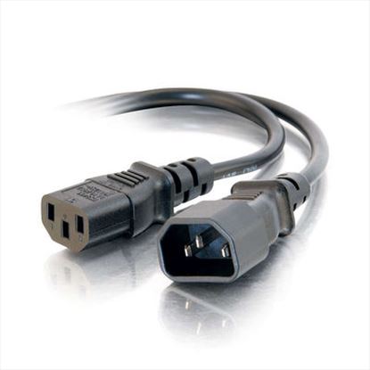 C2G 5ft 250V 16 AWG Power Cord Extension (IEC320C13 -> IEC320C14) Black 59.1" (1.5 m) C14 coupler1