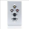 C2G Single Gang HD15 VGA (Bottom) + 3.5mm + Composite Video + Stereo Audio Wall Plate2