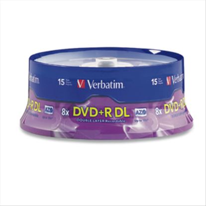 Verbatim DVD+R DL 8.5GB 8X Branded 15pk Spindle 15 pc(s)1