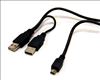 Bytecc 2x USB 2.0 - mini USB 2.0 USB cable 35.8" (0.91 m) USB A Micro-USB B Black1