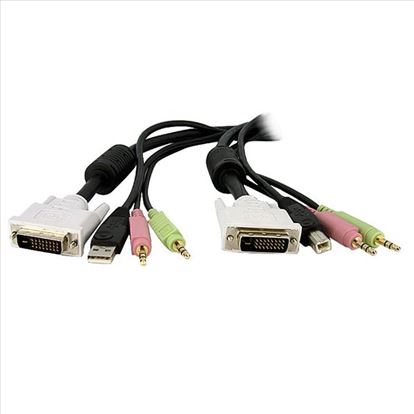 StarTech.com 4-in-1 USB Dual Link DVI-D KVM KVM cable Black 179.9" (4.57 m)1