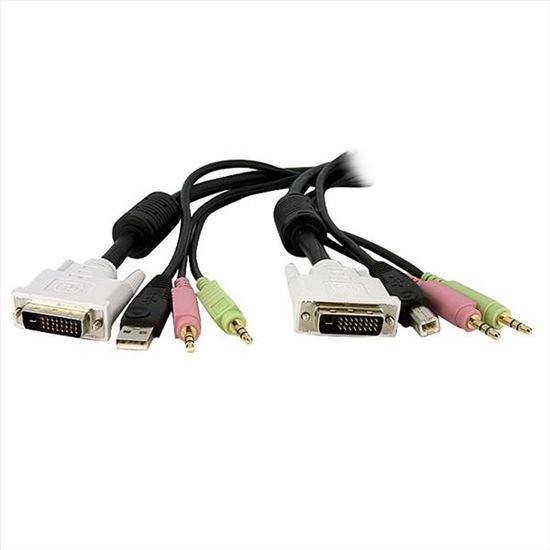StarTech.com 4-in-1 USB Dual Link DVI-D KVM KVM cable Black 179.9" (4.57 m)1
