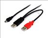 StarTech.com USB2HABMY3 USB cable 35.4" (0.9 m) USB 2.0 Mini-USB B 2 x USB A Black1