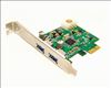 Bytecc PCIe - 2x USB 3.0 Card interface cards/adapter Internal USB 3.2 Gen 1 (3.1 Gen 1)1