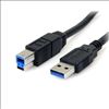 StarTech.com USB3SAB6BK USB cable 70.9" (1.8 m) USB 3.2 Gen 1 (3.1 Gen 1) USB A USB B Black1