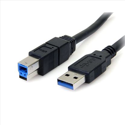 StarTech.com USB3SAB6BK USB cable 70.9" (1.8 m) USB 3.2 Gen 1 (3.1 Gen 1) USB A USB B Black1