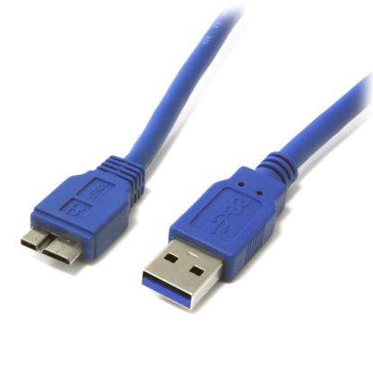 StarTech.com 0.3m USB 3.0 USB cable 11.8" (0.3 m) USB A Micro-USB B Blue1