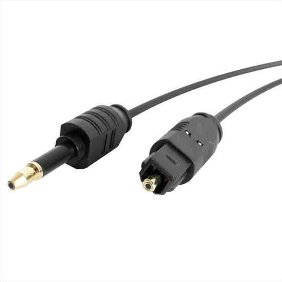 StarTech.com 10 ft Thin Toslink to Miniplug Digital audio cable 120.1" (3.05 m) Black1