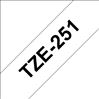 Brother TZE251 label-making tape Black on white TZe3
