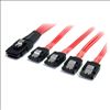 StarTech.com SAS8087S450 Serial Attached SCSI (SAS) cable 1.97" (0.0500 m) Black, Red1