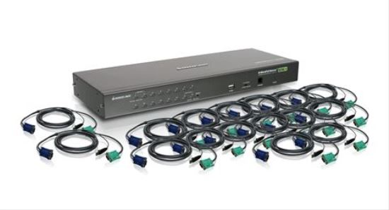 iogear 16-Port USB PS/2 Combo KVM KVM switch Rack mounting Gray1