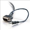 C2G 15ft Plenum-Rated HD15 SXGA + 3.5mm M/M Monitor Cable with Rounded Low Profile Connectors 179.9" (4.57 m) VGA (D-Sub) + 3.5mm Black1