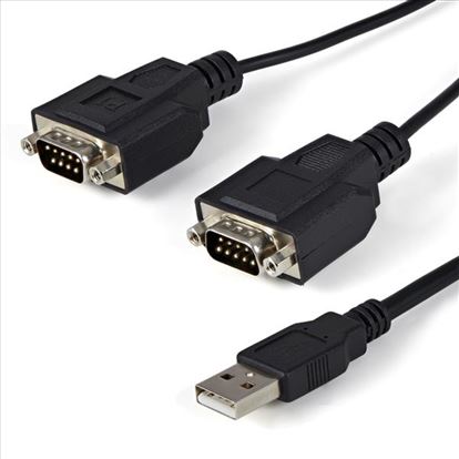 StarTech.com ICUSB2322F serial cable Black 82.7" (2.1 m) USB 2.0 A 2 x DB-91