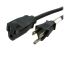 StarTech.com PAC10115 power cable Black 181.1" (4.6 m) NEMA 5-15R NEMA 5-15P1