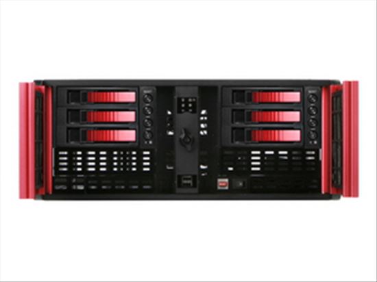 iStarUSA D406SE-B6RD-RD computer case Rack Red1