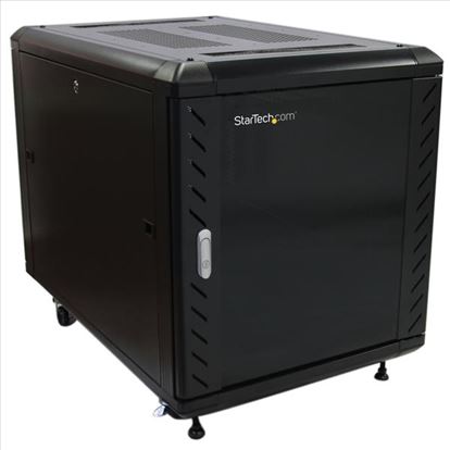 StarTech.com RK1236BKF rack cabinet 12U Freestanding rack Black1