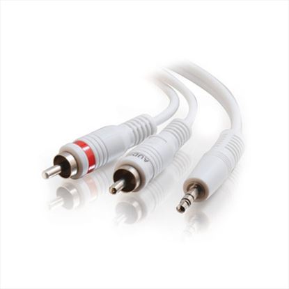 C2G 25ft 3.5mm - 2x RCA audio cable 300" (7.62 m) White1