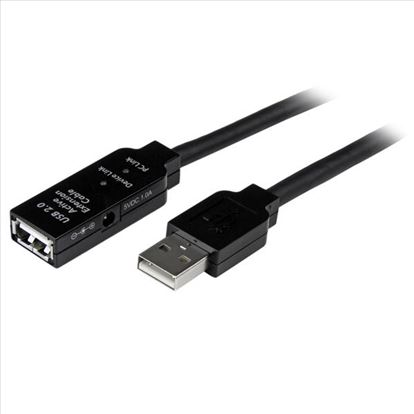 StarTech.com USB 2.0, 35 m, M/F USB cable 1378" (35 m) USB A Black1